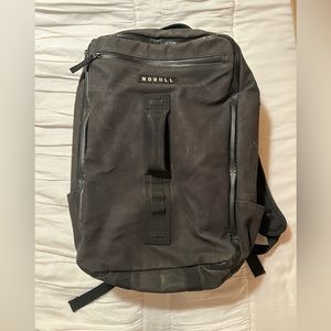 Black Nobull waxed canvas backpack. SOLD OUT ONLINE!!